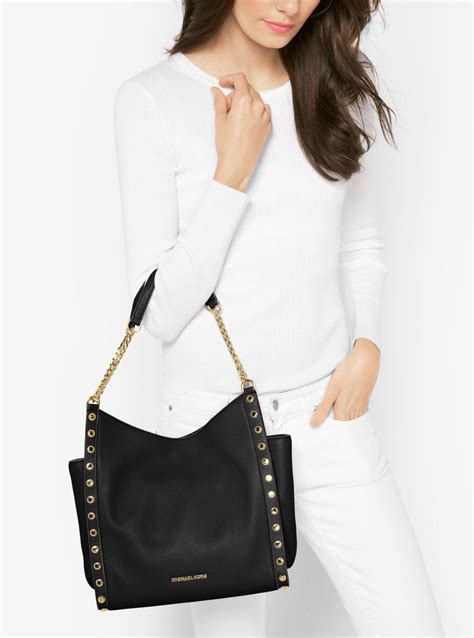 michael michael kors newbury leather chain tote|MICHAEL Michael Kors Newbury Chain Medium Embossed .